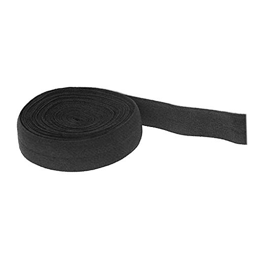 joyMerit 10m Falzgummi 20mm elastisches Einfaßband Gummiband Saumband Faltgummi Nähen Handarbeit - Schwarz von joyMerit