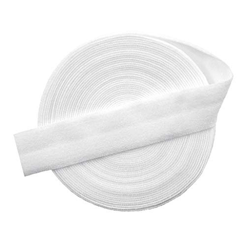 joyMerit 10m Falzgummi 20mm elastisches Einfaßband Gummiband Saumband Faltgummi Nähen Handarbeit - Weiß von joyMerit