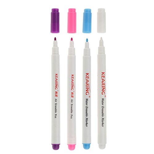 joyMerit 4X Markierstift Stift Trickmarker selbstlöschend Zauberstift wasserlöslich Stifte für Nähen von joyMerit