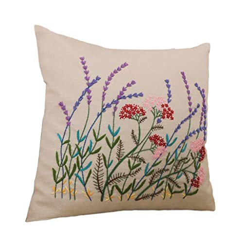 joyMerit Stickpackung Kreuzstich Stickerei vorgezeichnet Kissen Kissenhülle zum Selbersticken - Lavendel joyMerit Stickpackung Kreuzstich Stickerei vorgezeichnet Kissen Kissenhülle zum Selbersticken - Lavendel von joyMerit