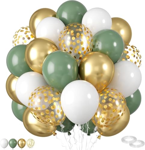 Salbeigrün Luftballons 60 Stück Salbeigrün Gold Weiß Latex Ballons für Geburtstag Hochzeit Neujahr Abschlussfeier Party Dekorationen Salbeigrün Luftballons 60 Stück Salbeigrün Gold Weiß Latex Ballons für Geburtstag Hochzeit Neujahr Abschlussfeier Party Dekorationen von joyacs