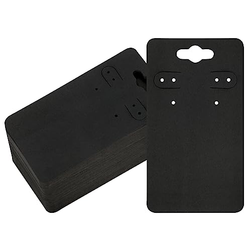 joycraft 100 Stück Ohrringkarten mit 6 Löchern, 5,1 x 8,9 cm schwarze Displayhalter-Karten, leere Papier-Schmuck-Display-Tags für Verkauf, hängende Ohrringe, Schmuck, Bastelarbeiten, Einzelhandel. von joycraft