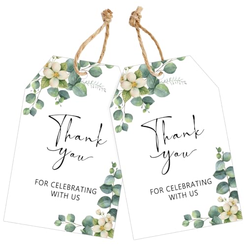 joycraft Dankeschön-Etiketten mit Schnur, 8,4 x 5,3 cm, grüne Blätter, Geschenkpapier, weißes Papier, Partygeschenk-Etiketten, Dankeschön, für die Feier mit uns, Hängeetiketten für Hochzeit, Babyparty joycraft Dankeschön-Etiketten mit Schnur, 8,4 x 5,3 cm, grüne Blätter, Geschenkpapier, weißes Papier, Partygeschenk-Etiketten, Dankeschön, für die Feier mit uns, Hängeetiketten für Hochzeit, Babyparty von joycraft