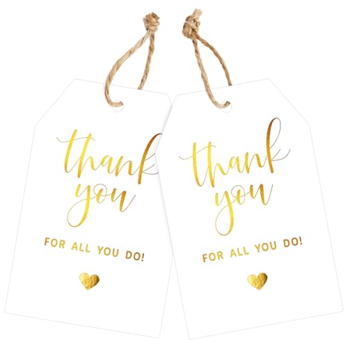 joycraft Dankeschön-Geschenkanhänger mit Aufschrift "Thank You for All You Do", Goldfolie, mit Schnur, 8,4 x 5,6 cm, Papier-Geschenkpapier, Hangtags für Hochzeit, Lehrer, Muttertag, Erntedankfest joycraft Dankeschön-Geschenkanhänger mit Aufschrift "Thank You for All You Do", Goldfolie, mit Schnur, 8,4 x 5,6 cm, Papier-Geschenkpapier, Hangtags für Hochzeit, Lehrer, Muttertag, Erntedankfest von joycraft