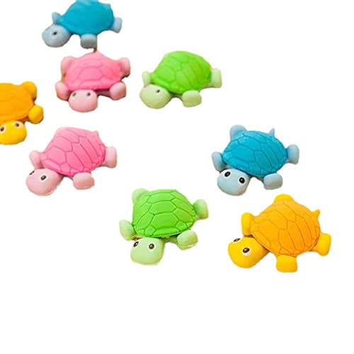 Radiergummi, 10 Stück, kreatives Cartoon-Schildkröten-Puzzle, abnehmbarer Radiergummi, für Schüler, Schulbedarf, Preisgeschenke, Partygeschenke, 10 Stück, zufällig von joyxiwa