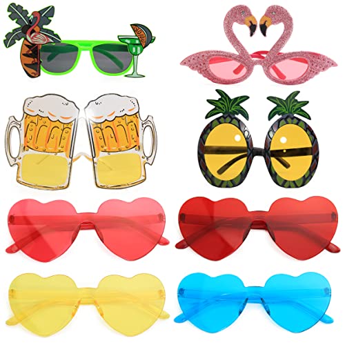 jsysj 8 Paar Party Brille, Randlose Herz Sonnenbrille, Hippie Herzförmige Brille, Lustige Brille, Hawaiian Tropical Brille für Strand Thema Dekoration Party Zubehör Foto Requisiten jsysj 8 Paar Party Brille, Randlose Herz Sonnenbrille, Hippie Herzförmige Brille, Lustige Brille, Hawaiian Tropical Brille für Strand Thema Dekoration Party Zubehör Foto Requisiten von jsysj