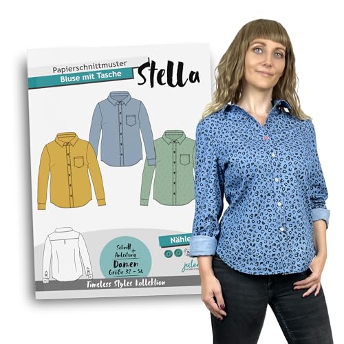 JULENDO Schnittmuster Damen Bluse, Gr. 32-54 | Papierschnittmuster für Frauen - Bluse mit Nähanleitung JULENDO Schnittmuster Damen Bluse, Gr. 32-54 | Papierschnittmuster für Frauen - Bluse mit Nähanleitung von julendo