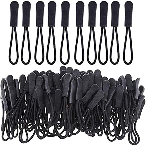 junao 50 Stück Zipper Pulls Zipper Verlängerung, Reißverschluss Pull Zip Tags Cord, Ersatz Tag Reißverschlussverlängerung, Geeignet für Jacken, Rucksäcke, Zelte, Trolley Cases, Schwarz junao 50 Stück Zipper Pulls Zipper Verlängerung, Reißverschluss Pull Zip Tags Cord, Ersatz Tag Reißverschlussverlängerung, Geeignet für Jacken, Rucksäcke, Zelte, Trolley Cases, Schwarz von junao