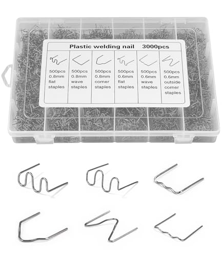 jutyum 3000Pcs Plastic Welding Gun Welder Staple, Kunstoffschweißgerät Heftklammern, Plastik Schweißen Heftklammern, 0.8mm 0.6mm Reparatur Heftklammern für Auto Kunststoff Schweißen Reparatur jutyum 3000Pcs Plastic Welding Gun Welder Staple, Kunstoffschweißgerät Heftklammern, Plastik Schweißen Heftklammern, 0.8mm 0.6mm Reparatur Heftklammern für Auto Kunststoff Schweißen Reparatur von jutyum