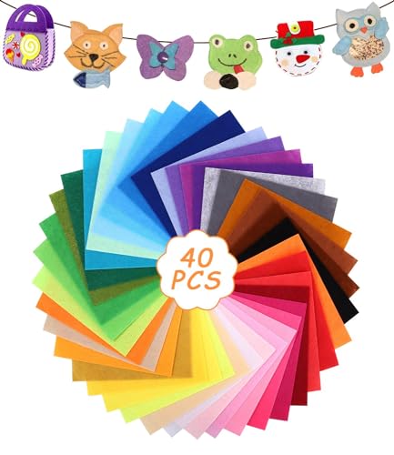 jutyum 40 Farben Filzstoff Basteln, Farbig Filz Blätter, 20 x 20 cm Bastelfilz Filz, Polyester Felt Fabric Basteln, Kinder Vliesstoff Stoff Filzplatten, zum DIY Handwerk Nähen Manual Decoration jutyum 40 Farben Filzstoff Basteln, Farbig Filz Blätter, 20 x 20 cm Bastelfilz Filz, Polyester Felt Fabric Basteln, Kinder Vliesstoff Stoff Filzplatten, zum DIY Handwerk Nähen Manual Decoration von jutyum