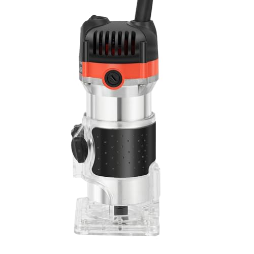 800W Electric Hand Holz Oberfräse, Holzbearbeitung Trimmer, Multifunktionswerkzeug 30000r/Min mit 1,9m Netzkabel für Holzfräsen, Holznuten, Handfertigung, 8.5*8*19.5cm 800W Electric Hand Holz Oberfräse, Holzbearbeitung Trimmer, Multifunktionswerkzeug 30000r/Min mit 1,9m Netzkabel für Holzfräsen, Holznuten, Handfertigung, 8.5*8*19.5cm von juunyeer