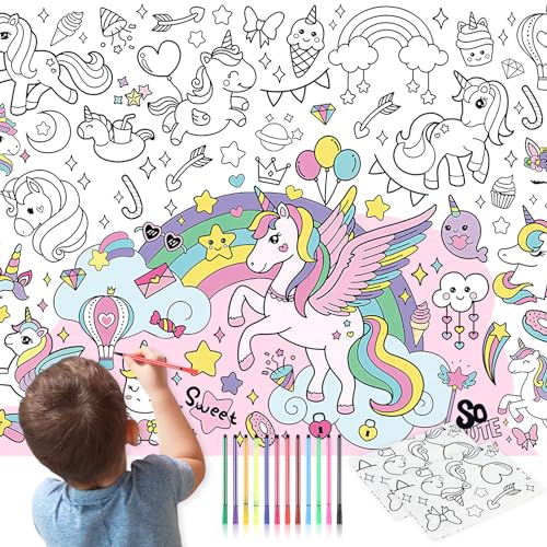 2 Stücke Papier-Tischdecke zum Ausmalen, Motiv Zoo, bemalbare Tischdecke Tiere, Deko Kindergeburtstag, Kreative Kinderbeschäftigung mit 12 farbige Aquarellstifte 2 Stücke Papier-Tischdecke zum Ausmalen, Motiv Zoo, bemalbare Tischdecke Tiere, Deko Kindergeburtstag, Kreative Kinderbeschäftigung mit 12 farbige Aquarellstifte von jwogngls