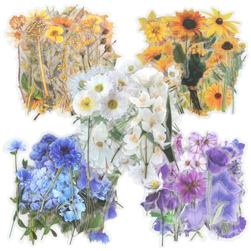 200 Stück Vintage Floral Scrapbook Sticker Blumen,100 Modelle PET Transparente Wasserdichte Stickers,5 Themen Aufkleber,Sticker Aesthetic für Journale, Alben 200 Stück Vintage Floral Scrapbook Sticker Blumen,100 Modelle PET Transparente Wasserdichte Stickers,5 Themen Aufkleber,Sticker Aesthetic für Journale, Alben von jwogngls