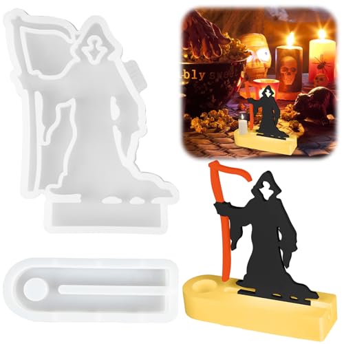 Halloween Silikonformen Gießformen Kerzenhalter, Gipsformen Zum Gießen mit Basis, Silikonform Geist Weich, Formen für Gips Gießen für Handwerk Ornamente Fondant Duftkerze Soap Halloween Silikonformen Gießformen Kerzenhalter, Gipsformen Zum Gießen mit Basis, Silikonform Geist Weich, Formen für Gips Gießen für Handwerk Ornamente Fondant Duftkerze Soap von jwogngls