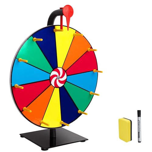 jxgzyy Drehendes Preisrad, 30,5 cm, Roulette-Spinner-Rad mit trocken abwischbaren Markern und Radiergummi, 12 Farbschlitze, Glücksspiel für Messen, Karneval, Party, Pub, Glücksspiel jxgzyy Drehendes Preisrad, 30,5 cm, Roulette-Spinner-Rad mit trocken abwischbaren Markern und Radiergummi, 12 Farbschlitze, Glücksspiel für Messen, Karneval, Party, Pub, Glücksspiel von jxgzyy