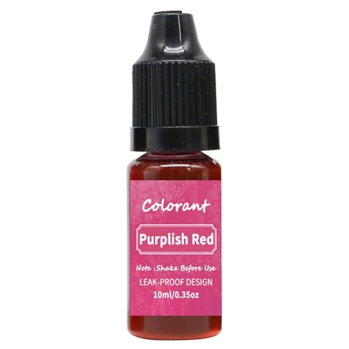 jyibinee 10 ml Kerzenwachsfarbe, auslaufsicher, hochkonzentrierte Kerzenfarbe, Farbessenz, Seife, Toning, Sojawachs, Paraffinfarbe, Farbstoff für Zuhause, Purplish Red von jyibinee