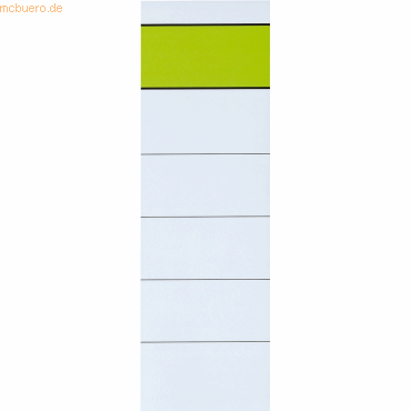 50 x k.A. Einsteck-Rückenschilder grüner Balken 54x190mm VE=10 Stück w von k.A.