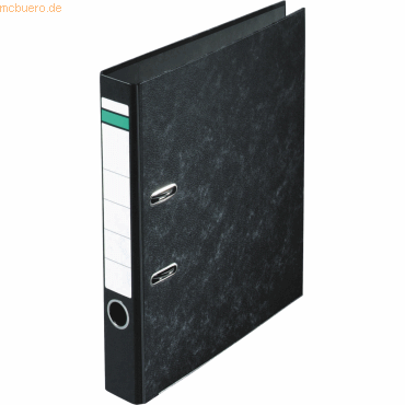 600 x k.A. Ordner Wolkenmarmor Economy grüner Balken 50mm schwarz von k.A.