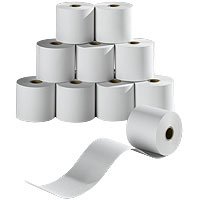 Thermo-Papierrollen, passend für diverse Registrierkassen/Waagen/Küchendrucke, ca. 55 g/qm, 44 mm x 70 m, 10 Rollen, weiß von k.A.