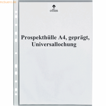 k.A. Prospekthüllen A4 50my geprägt VE=100 Stück von k.A.