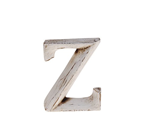 kadoh Holzbuchstabe Z (8 cm) zum Aufstellen Handgemachte Dekobuchstaben aus Holz in Vintage-Look als Deko (Creme-Weiß Vintage) von kadoh