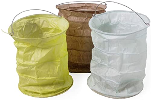 kadoh Papier-Lampion (3 St.) • Lichtertüte in Mint, Grün & Khaki • Partydeko für Hochzeit, Geburtstag, Fasching • Größe M von kadoh