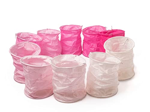 kadoh Papier-Lampions (10 St.) • Lichtertüten in Pink • Partydeko für Hochzeit, Geburtstag, Fasching • Größe M von kadoh