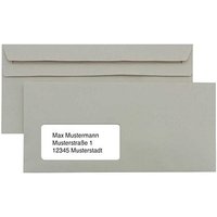 kaenguruh the world of paper Briefumschläge DIN lang mit Fenster grau selbstklebend 1.000 St. von kaenguruh the world of paper