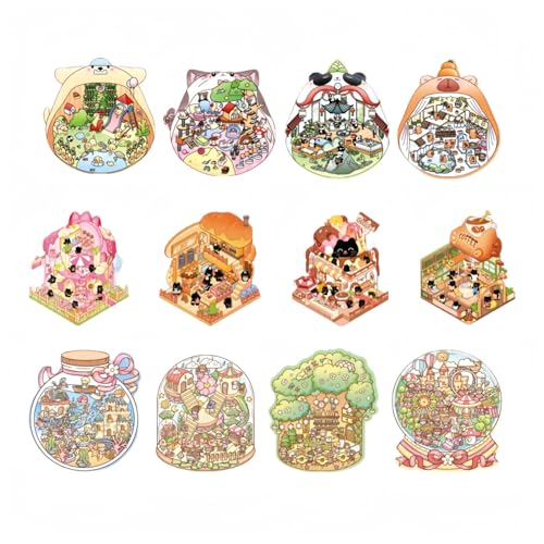 12 Sets 3D House Stickers,Miniatur Haus Sticker 3D,Erstellen Sie Ihre eigene Mini-Zimmer-Szene,Cartoons 3D-Szenen-Aufkleber-Buch Behandlung Erwachsene Kinder Entlastung Stress Durch Die Zeit 12 Sets 3D House Stickers,Miniatur Haus Sticker 3D,Erstellen Sie Ihre eigene Mini-Zimmer-Szene,Cartoons 3D-Szenen-Aufkleber-Buch Behandlung Erwachsene Kinder Entlastung Stress Durch Die Zeit von kaensc