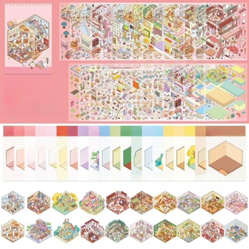 20 Sätze Von 3D-Sticker-Szenen Mit Pinzette,DIY 3D Home-Stickers,Erstellen Sie Lhren Eigenen Mini-Haus-Aufkleber-Sticker-Therapie-Aufkleber für Erwachsene Um Stress Lindern Und Zeit Verbringen 20 Sätze Von 3D-Sticker-Szenen Mit Pinzette,DIY 3D Home-Stickers,Erstellen Sie Lhren Eigenen Mini-Haus-Aufkleber-Sticker-Therapie-Aufkleber für Erwachsene Um Stress Lindern Und Zeit Verbringen von kaensc