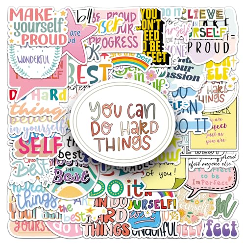 50 Stück Ermutigen Yourself Wasserfeste Aufkleber für Kinder Jugendliche Erwachsene,Inspirational Sticker Dekoration Wasserflasche Laptop Gepäck Helm Tagebuch Skateboard Auto Motorrad Fahrrad Koffer 50 Stück Ermutigen Yourself Wasserfeste Aufkleber für Kinder Jugendliche Erwachsene,Inspirational Sticker Dekoration Wasserflasche Laptop Gepäck Helm Tagebuch Skateboard Auto Motorrad Fahrrad Koffer von kaensc
