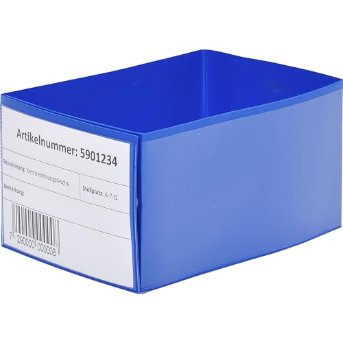 kaiserkraft | Palettenfußbanderolen | mit aufgesetzten Taschen | blau | VE 50 Stk von kaiserkraft