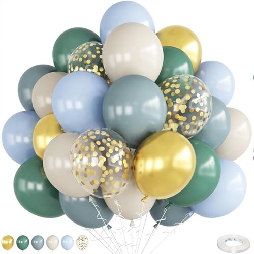 KAIYAYA 60 Stück Luftballons Grün Blau Gold Sand und Gold Konfetti Ballons 12 zoll Ballons Geburtstag mit 1 Band Luftballons Geburtstag für Geburtstagsdeko Babyparty Hochzeit Verlobung Party Deko KAIYAYA 60 Stück Luftballons Grün Blau Gold Sand und Gold Konfetti Ballons 12 zoll Ballons Geburtstag mit 1 Band Luftballons Geburtstag für Geburtstagsdeko Babyparty Hochzeit Verlobung Party Deko von kaiyaya