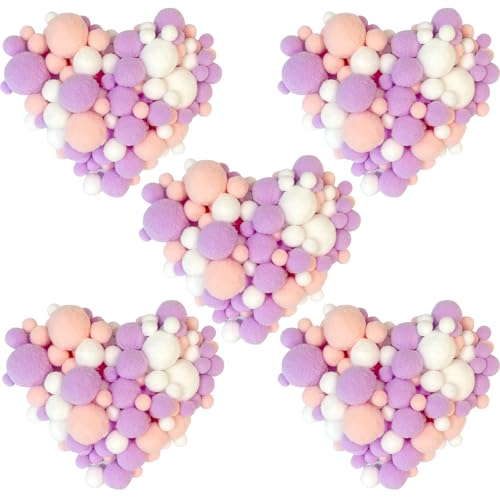 KAIYAYA 650 Stück Pompons zum Basteln 1-3cm Bommel Zum Basteln Hochelastische Filzkugeln Pastell Pompons Lustige Kreative Handwerk Bunte Herstellung Accessoires Partydekoratio von kaiyaya