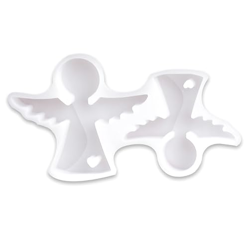 KAIYAYA Silikonformen Gießformen 1 Stück 2 Engel Gießformen Silikon 3D Gipsformen zum Gießen Silikonform Engel Kerzenformen zum Gießen Silikonform für Gips, Epoxidharz, Sojawachs von kaiyaya