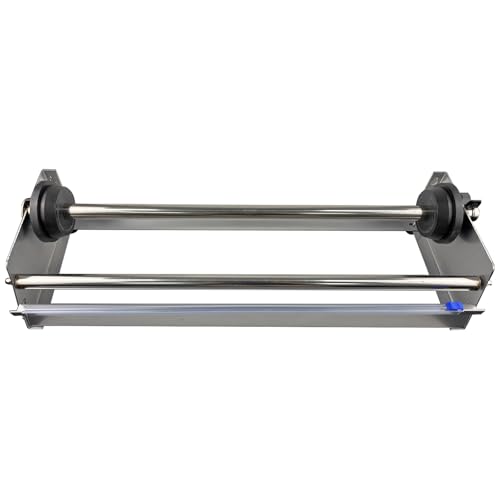Tisch-Stretchfolienspender, Verpackungsmaschine, Edelstahl, manueller kommerzieller Verpackungsspender mit Schneider, geeignet für Folie mit einer Breite von 50 cm Tisch-Stretchfolienspender, Verpackungsmaschine, Edelstahl, manueller kommerzieller Verpackungsspender mit Schneider, geeignet für Folie mit einer Breite von 50 cm von kalwason