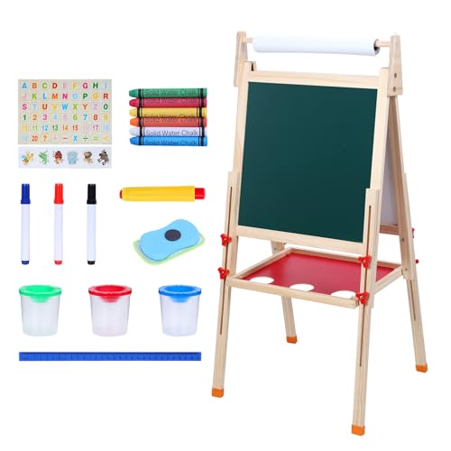 kamulouk Hölzerne Tafel Kinder, Staffelei Kinder MIT Papierrolle, Köhenverstellbare Magnetische Doppelseitge Staffelei, Kinderer Trockener Löschboard 1 Satz kamulouk Hölzerne Tafel Kinder, Staffelei Kinder MIT Papierrolle, Köhenverstellbare Magnetische Doppelseitge Staffelei, Kinderer Trockener Löschboard 1 Satz von kamulouk