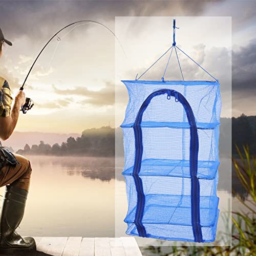 Trocknungsnetz, 4 Schichten Faltbare Mesh Trockennetz mit Reißverschluss Hanging Drying Net für Fisch Gemüse Obst Lagernetz Trocknungsnetz, 4 Schichten Faltbare Mesh Trockennetz mit Reißverschluss Hanging Drying Net für Fisch Gemüse Obst Lagernetz von kangten