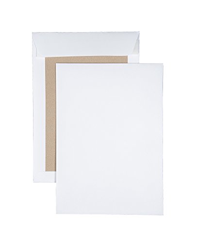 100 Papprückwandtaschen Versandtaschen C4 oder B4, haftklebend, weiß, ohne Fenster (B4-250x353mm) von karton-billiger