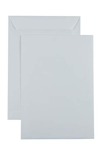 250x Versandtaschen C4 gummiert, mit/ohne Fenster (C4-229x324mm) (grau/ohne Fenster) von Karton-billiger