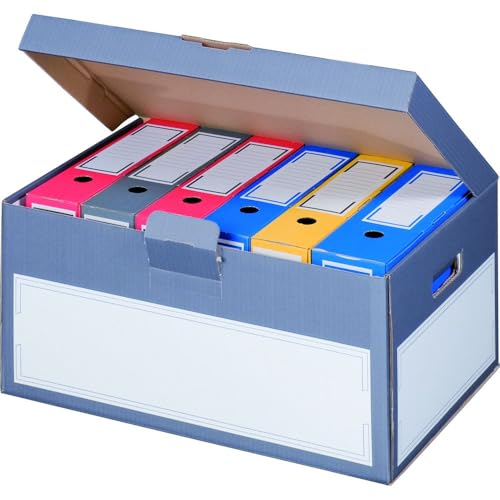 karton-billiger 5 Stück Archivschachteln Klappdeckel "Premium" mit Boden und Deckel zur Ablage von Ordnern A4 karton-billiger 5 Stück Archivschachteln Klappdeckel "Premium" mit Boden und Deckel zur Ablage von Ordnern A4 von karton-billiger