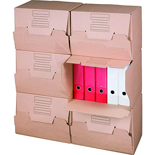 karton-billiger Archivbox für Ordner mit Frontklappe für bis zu 5 Ordner 10 Stück von karton-billiger
