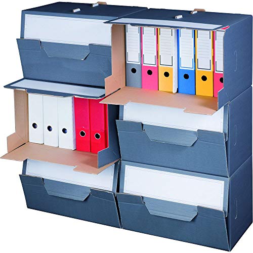 karton-billiger Archivbox für Ordner mit Frontklappe für bis zu 6 Ordner 10 Stück von karton-billiger