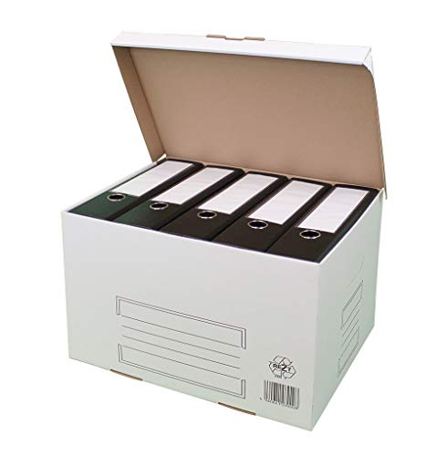 karton-billiger Archivschachteln Aktenkarton Archivkarton Archivbox mit Klappdeckel 10Stück - weiß von karton-billiger