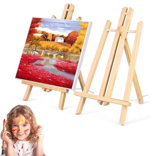 2 Stck Staffeleien aus Kiefernholz, 23 x 40 cm - katmerio: Kleine Holzstaffelei mit A-frmigem Design, faltbar und stabil fr Bilder, Deko, Kunst & Handwerk 2 Stck Staffeleien aus Kiefernholz, 23 x 40 cm - katmerio: Kleine Holzstaffelei mit A-frmigem Design, faltbar und stabil fr Bilder, Deko, Kunst & Handwerk von katmerio