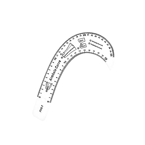 kawehiop Nähwerkzeug Set zur Erstellung von Modemustern mit französischem Kurvenlineal. Vielseitig und robust, Armlochkurve von kawehiop