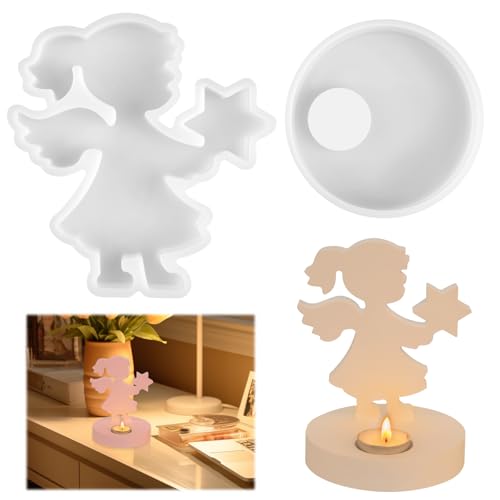 Kayqbonke Silikonform Engel Mädchen, Silikonformen Gießformen mit Boden, 3D Gießform Engel, Silikonformen Gießformen Engel für DIY Kerzen, Seife, Handwerk Kayqbonke Silikonform Engel Mädchen, Silikonformen Gießformen mit Boden, 3D Gießform Engel, Silikonformen Gießformen Engel für DIY Kerzen, Seife, Handwerk von kayqbonke