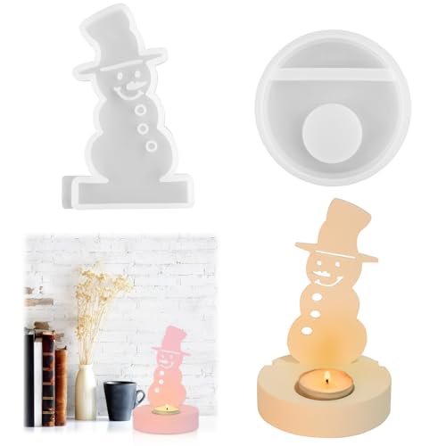 Kayqbonke Silikonform Schneemann Kerzenhalter, Gießformen Silikon Mit Boden, 2-Teilige Transluzente Epoxidharzformen, Silikon Gießform Kerzenhalter für Sojawachs, Gips, Handwerk, DIY Candle Holder Kayqbonke Silikonform Schneemann Kerzenhalter, Gießformen Silikon Mit Boden, 2-Teilige Transluzente Epoxidharzformen, Silikon Gießform Kerzenhalter für Sojawachs, Gips, Handwerk, DIY Candle Holder von kayqbonke
