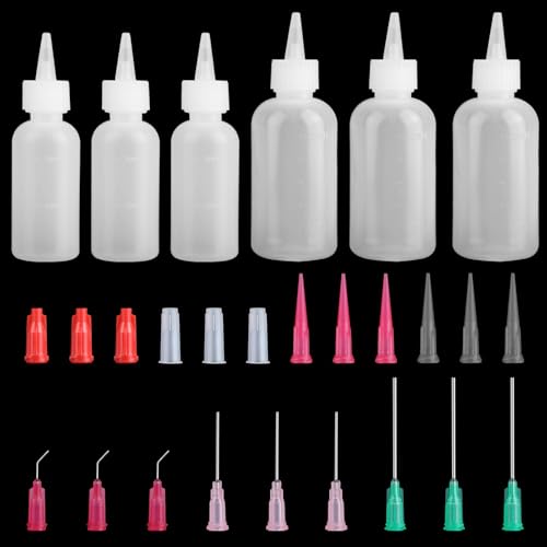 kayqbonke 6 Stück Nadelflaschen-Applikator, 50ml/100ml Dosierflasche, Nadelspitzen Quetschflasche, Leimflasche Leer mit Feinen Spitzen und Kappen für Flüssigkeiten, Kleber, Tinte, Acrylfarben kayqbonke 6 Stück Nadelflaschen-Applikator, 50ml/100ml Dosierflasche, Nadelspitzen Quetschflasche, Leimflasche Leer mit Feinen Spitzen und Kappen für Flüssigkeiten, Kleber, Tinte, Acrylfarben von kayqbonke