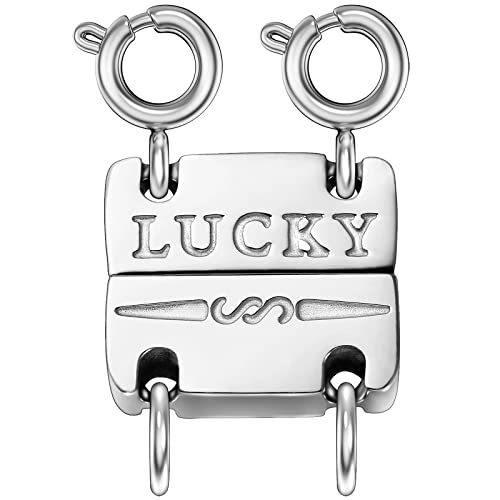 Halsketten-Verschluss für Damen, Schmuck-Trenner, 18 Karat Gold und Silber, magnetisch, mehrere Halskettenverschlüsse für Frauen, mehrlagiger Look Halsketten-Verschluss für Damen, Schmuck-Trenner, 18 Karat Gold und Silber, magnetisch, mehrere Halskettenverschlüsse für Frauen, mehrlagiger Look von kcctoo